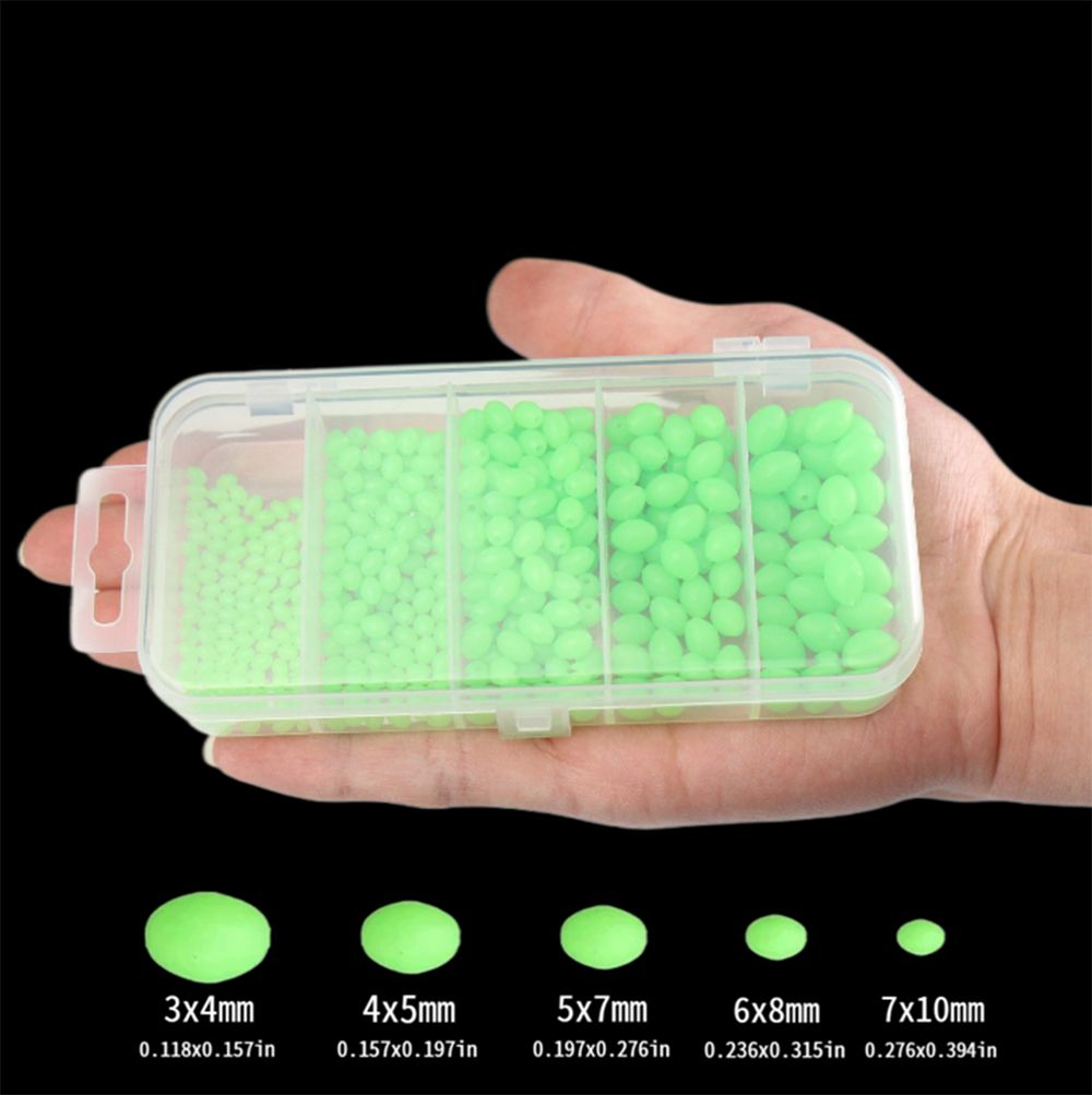 Soft Plastic Lure - 375Pcs/Set Night Luminous Fishing Hard Beads