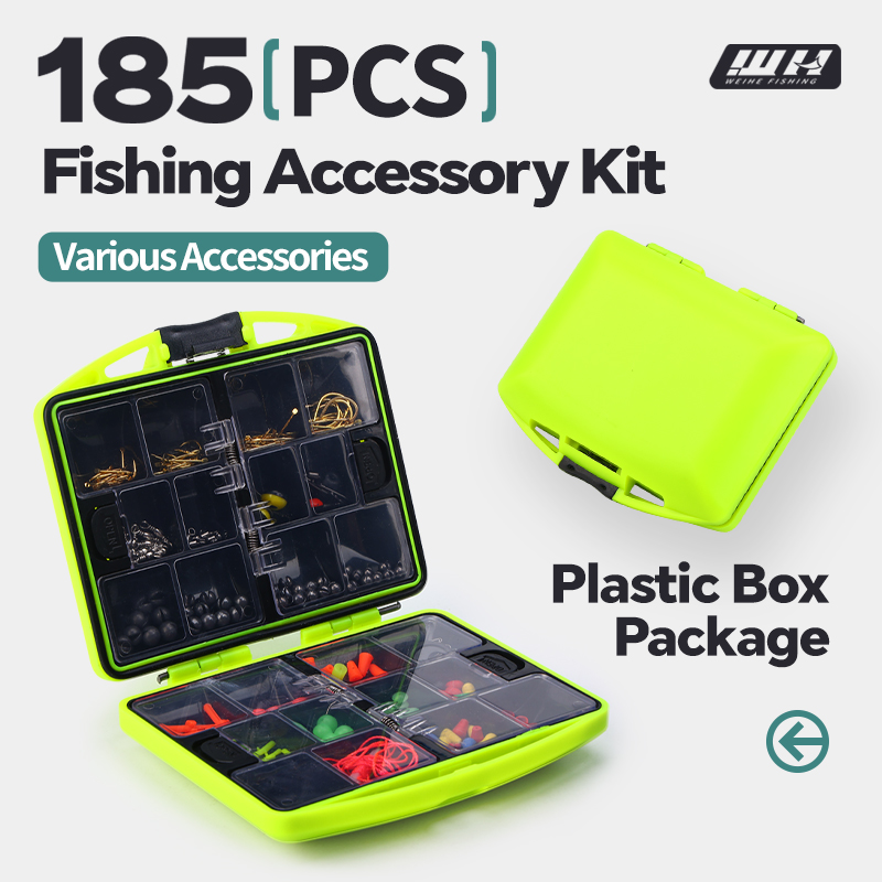 Fishing Equipment Storage - WEIHE 185pcs fishing accessories set box