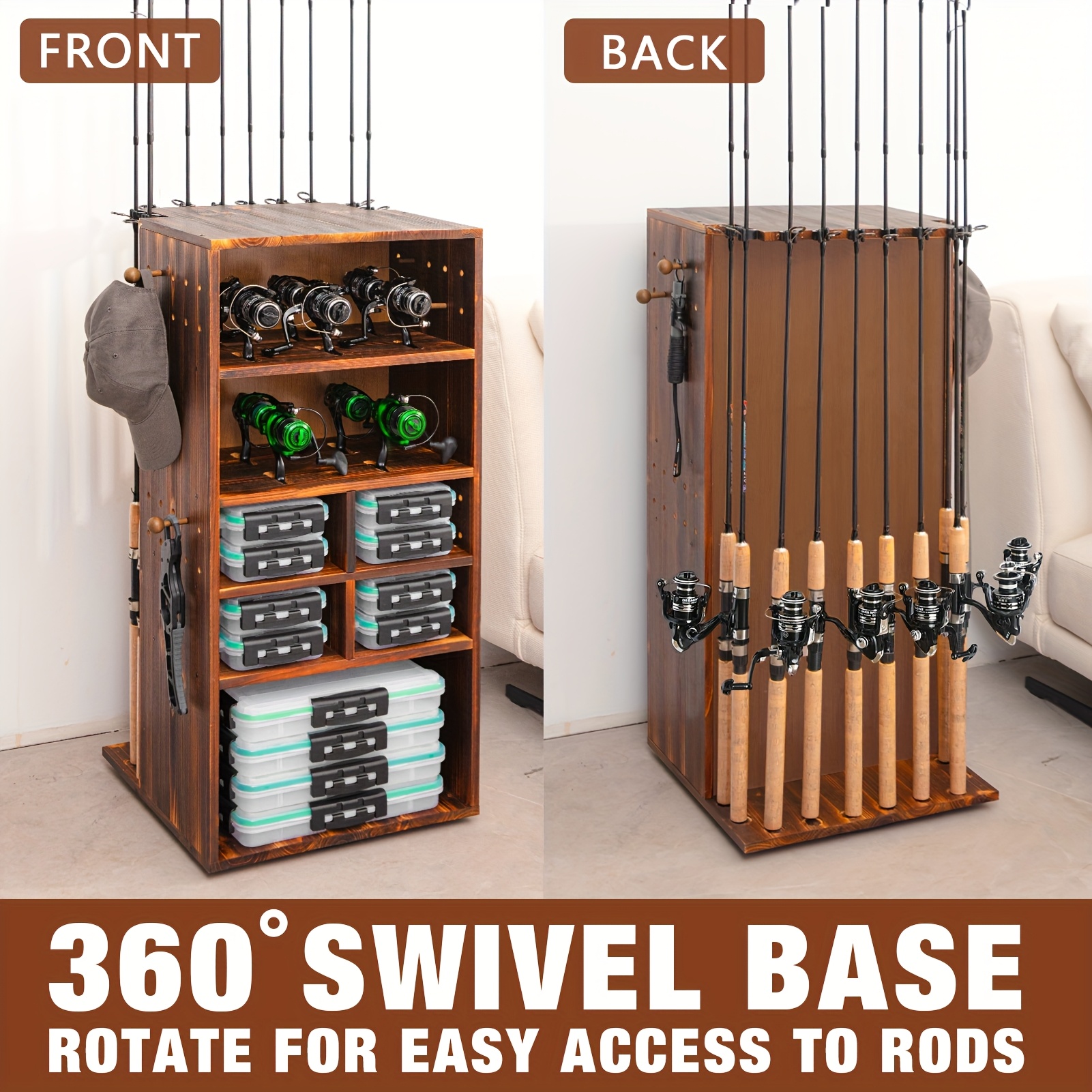 Fishing Equipment Storage - Ghosthorn Fishing Rod Holders For Garage