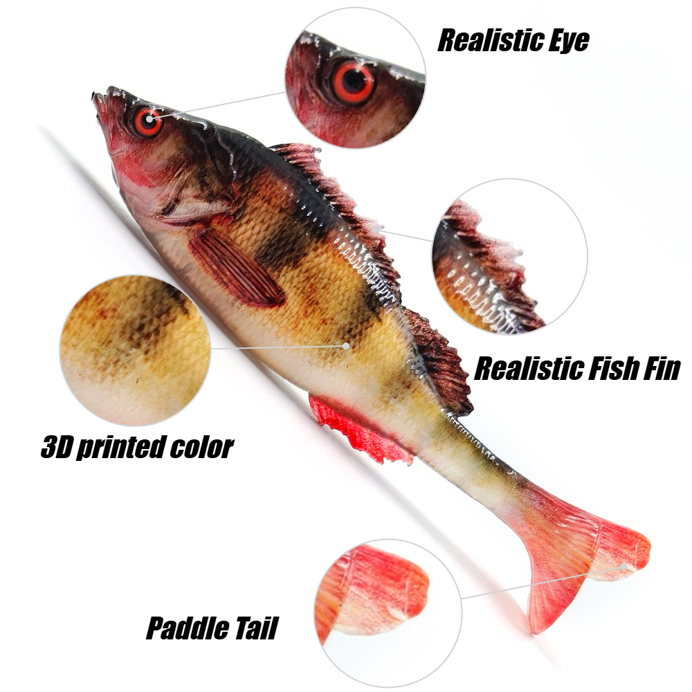 4/ 5PCS  3D Printed T-Tail Sof – Fishing Equipment Target recenzja i cena