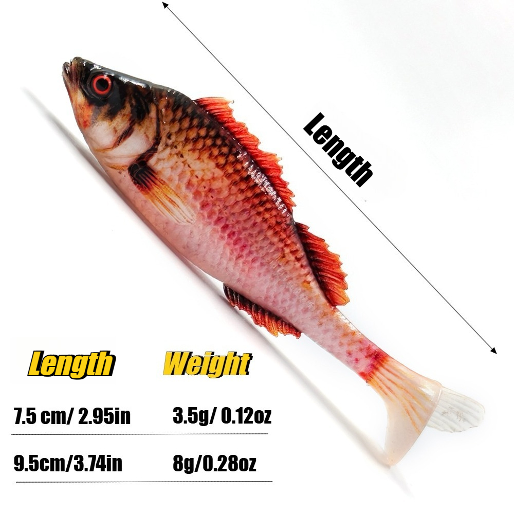 4/ 5PCS  3D Printed T-Tail Sof – Fishing Equipment Target recenzja i cena