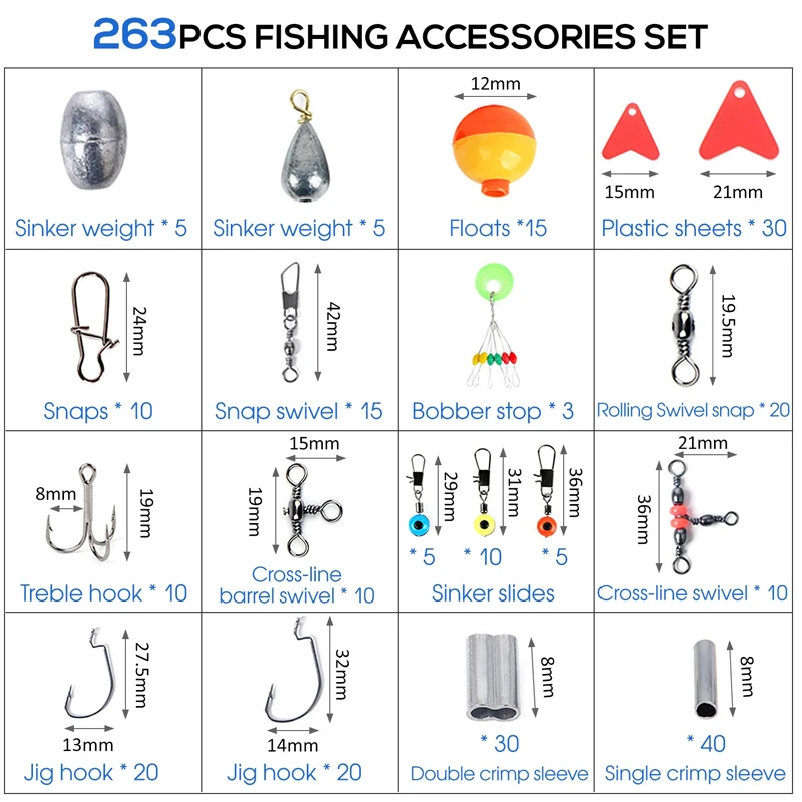 263pcs Outdoor Fishing Accesso – Fishing Equipment Storage recenzja i cena