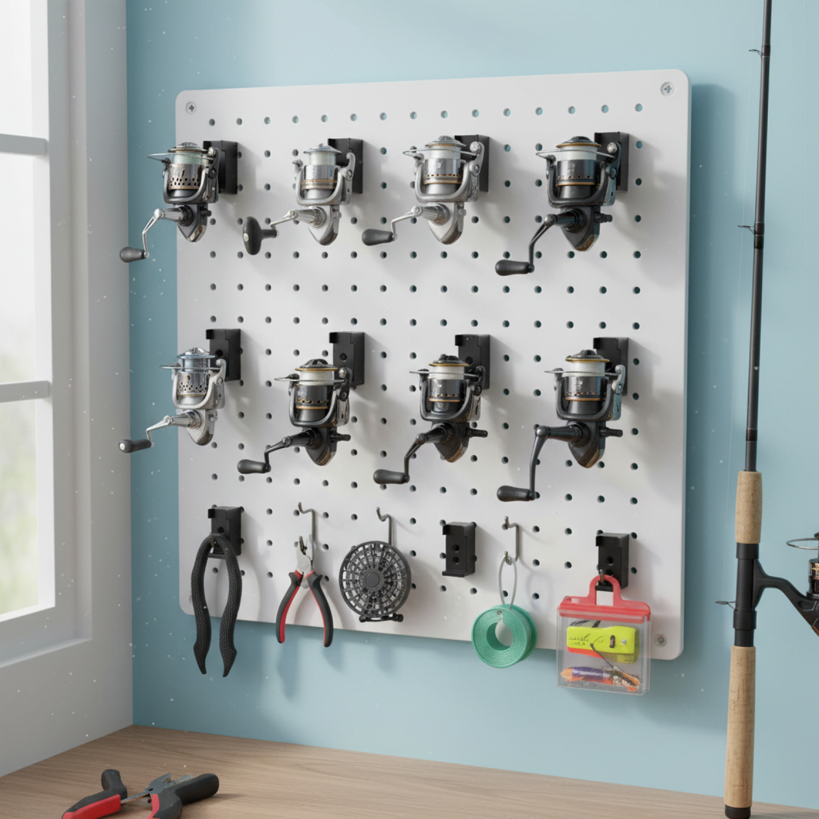 Fishing Reel Holder Wall Mount – Fishing Equipment Storage recenzja i cena